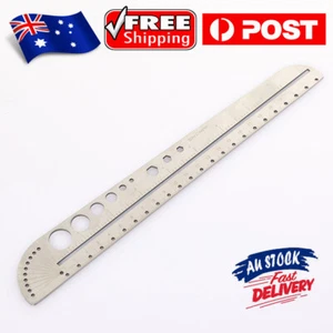 Protractor Ruler Clear Scale Angle Meter Stainless Steel Functional Drawing - Picture 1 of 8