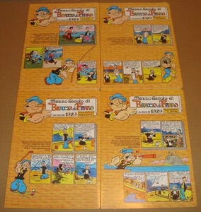 MEZZO SECOLO DI BRACCIO DI FERRO QUADERNI A5 SET 4 QUADERNI CARTIERE PIGNA 1979 - Picture 1 of 18