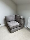 Next Modular Corner Chair Sofa Grey Antique Velvet