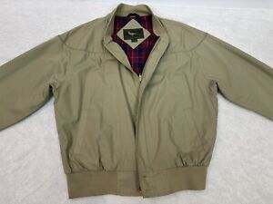 Field & Stream Jacket Mens Large Bomber Plaid Lined Harrington Jacket Vintage