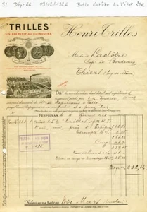 Dépt 66 - Perpignan - Belle Entête d'une Distillerie Vin Apéritif du 09/02/1926 - Picture 1 of 1