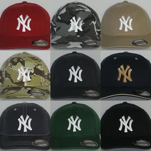 New York Yankees "FLEX FIT" CAP ⚾PRIMARY MLB PATCH/LOGO ⚾3 Sizes ⚾9 Colors ⚾NEW - Picture 1 of 8