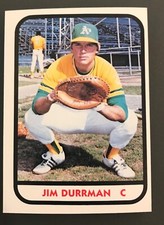 1981 TCMA West Haven A's Minor League #8 JIM DURRMAN