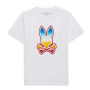 PSYCHO BUNNY T SHIRT WHITE PSYCHO BUNNY TEE KIDS B0U107Y1PC WHT - Picture 1 of 1