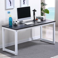 PC Computer Desk Writing Study Table Office Home Workstation Wooden & Metal 