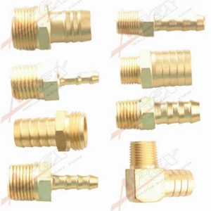 1/8'' 1/4'' 3/8'' 1/2" NPT To 4mm 6mm 8mm Barbed Brass Hose Barb Thread Pipe - Picture 1 of 99