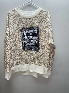 Smooth As Tennessee Whiskey Women's Sweatshirt Size XL leopard - Picture 1 of 5
