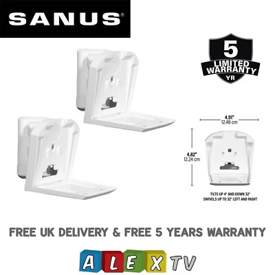 SANUS WSWME32 Adjustable Speaker Wall Mounts For Sonos Era 300™ White Pair - Image 1 of 4