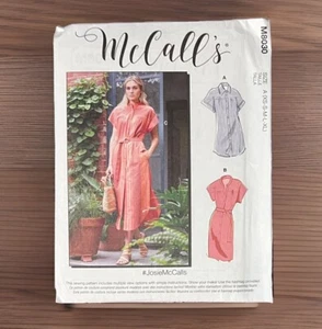NEW McCalls 8030 Shirt Dress Pattern Dresses Belt Sewing Sz XS-XL - Picture 1 of 2