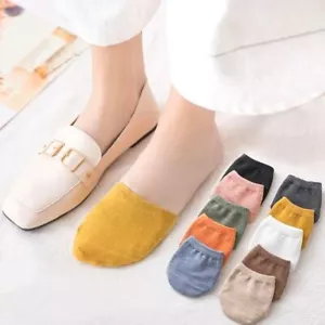 5 Pairs Candy Colors Half Foot Toe Cover Non-slip Half Socks Female - Picture 1 of 22
