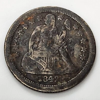 1842-O Seated Liberty Dime w/ VF/XF Details Better Date - Image 1 of 2