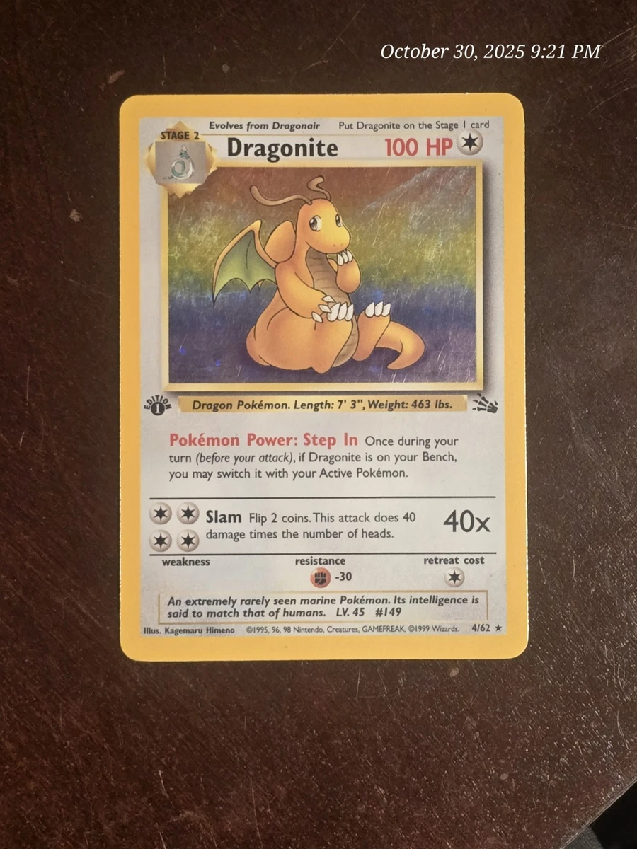 Holo Rare 1st Edition Pokémon TCG Individual Collectible Card Game