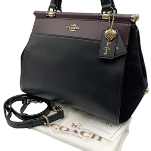 Coach Selena Gomez 2Way Tote Bag Leather Multicolor Authentic G07182682 - Picture 1 of 24