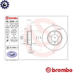 2x BRAKE DISC 08.5359.11 FOR BMW Z3/Roadster/E36 M43B16 M40B16 1.6L M43B19 1.9L - Picture 1 of 7