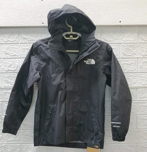 New THE NORTH FACE Antora Hooded Rain Jacket Black Size S 7/8 Youth Unisex - Picture 1 of 9