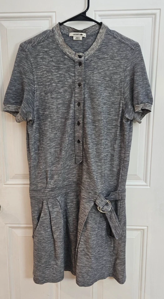 Vestido gris Lacoste con bolsillos tenis, vestido golf talla 38 Foto 1 de 4