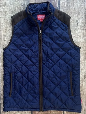 COLEMAN 绗缝背心海军蓝男式小号 状况完好 — 第 1/4 张图片