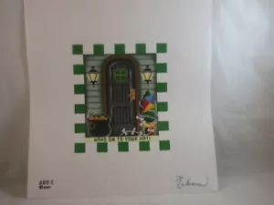 Stitch bemalt Rebecca Holz Designs Eingang - März hängen Sie an Ihrem Hut NEU - Bild 1 von 1