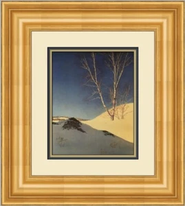 Maxfield Parrish Abedul Blanco Invierno Estampado enmarcado Personalizado ENVÍO GRATUITO - Imagen 1 de 2