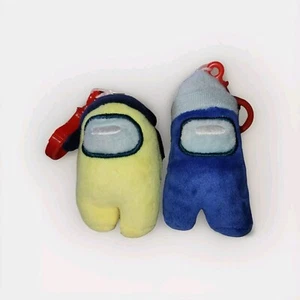 Llaveros Among Us Crewmate azules y amarillos 4" con gorro juguete peluche regalo Toikido - Imagen 1 de 11