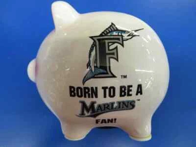 Hucha de cerámica Born Be de los Marlins de Florida MLB regalo de béisbol rara coleccionable Foto 1 de 2