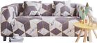 ENZER Stretch Sofa Cover 3 Seater - Printed Elastic Polyester Spandex, Marble