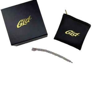 New! GLD Shop Signature White Gold Plated Prong 6” Bracelet 8.5mm Iced 14k - Picture 1 of 3