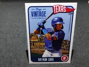 Bayron Lora 2020 Onyx Vintage Extended #VEBL Texas Rangers - Picture 1 of 2