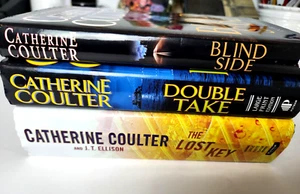 Catherine Coulter Novel Lot Of 3 Hardback Books 2 Large Print FBI Thrillers - Picture 1 of 8
