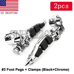Highway Foot Pegs Clamp For Yamaha V-Star 650 950 1100 Custom Classic XVS - Picture 1 of 6