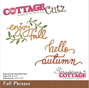 CottageCutz HERBSTPHRASEN dünner Metallstempel CC-539 Wörter genießen Herbst & Hallo Herbst - Bild 1 von 1