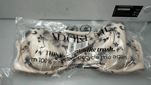 Adore Me T-Shirt Bra Womens 36D Beige Star Print Adjustable Underwired Racerback - Picture 1 of 3