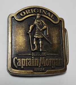 Captain Morgan Rum Belt Buckle 3D Cast Brass Heavyweight Liquor Alcohol, Canada