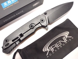 Sanrenmu SRM 9008 SB Ball Bearing Pocket Knife 12C27 Sandvik Safety Frame Lock - Picture 1 of 6