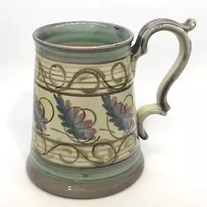 Vintage Denby Pottery Tankard - Signed Glyn College - Vintage Handpainted - Picture 1 of 9