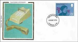 Vintage Telephone Graham Bell Scientist Patenting UK Colorano Silk FDC 1976 - Picture 1 of 1