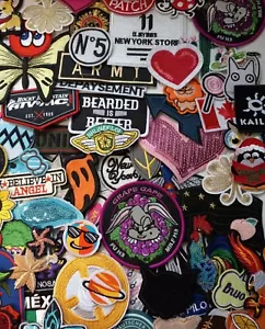 10 MIXED IRON on and SEW on patches. Huge patch lot ships USA free! Appliques - Picture 1 of 12