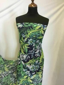 NUEVO Diseño Multicolor Floral Estampado de Chifón Tela 58"" 148 cm Vestido Artesanal - Imagen 1 de 6