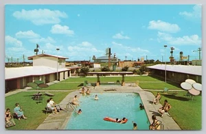 Grant Hotel en Houston Texas Piscina Vista Astrodome en Fondo Postal - Imagen 1 de 2