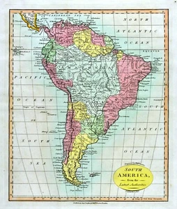 1812 Darton Union Atlas Map South America Brazil Amazon Argentina Chile Peru - Picture 1 of 6
