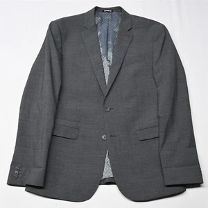 Express 42R Gray Check 400364 Slim Wool Mens Suit Jacket Sport Coat - Picture 1 of 12