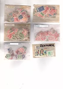 Denmark stamp dealer stock in glassine appx 700 stamps used (mb26 - Picture 1 of 1