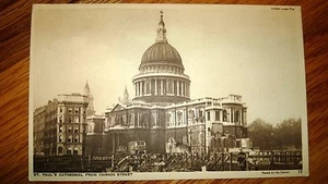 LONDON UNDER FIRE POSTCARD WWII BLITZ DAMAGE "ST.PAUL'S CATHEDRAL ...." 1940s. - Picture 1 of 4