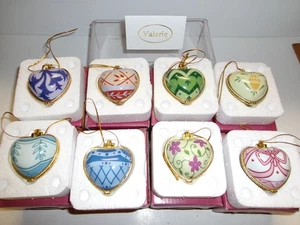 Valerie Parr Hill Heart Trinket Ornament Boxes Set Of 8, New In Box - Picture 1 of 13