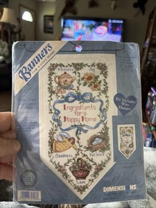 Dimensions Banners for a Cozy Home - 'INGREDIENTS FOR A HAPPY HOME’ 8x13 NEW - Picture 1 of 8