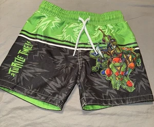 Ninja Turtles Boys Swim Trunks Size 5 - Picture 1 of 3
