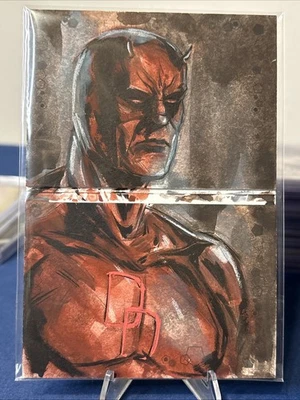 2021 MARVEL Premier Dual-Panel  Daredevil Iron Fist Sketch By Kursat Cetiner 1/1 - Image 1 of 4