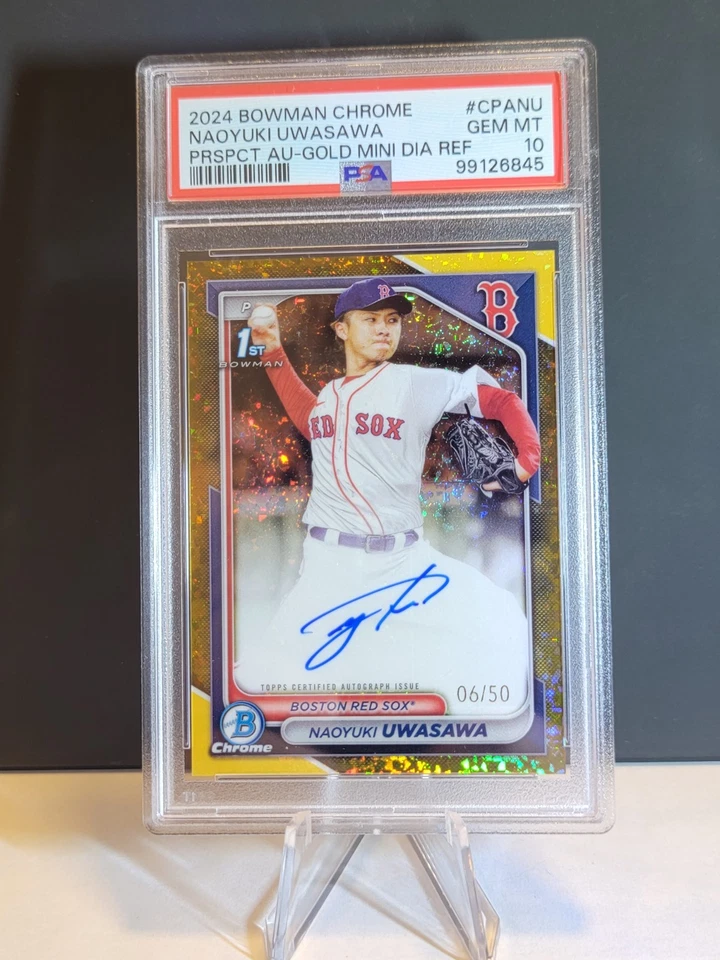 2024 Bowman Chrome  Naoyuki Uwasawa Gold Mini Diamond Refractor Psa 10 POP 2 - Image 1 of 2