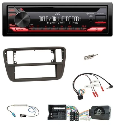 JVC CD DAB USB Bluetooth Lenkrad Autoradio für Seat Mii Skoda CitiGo 11-16 52-Pi - Bild 1 von 4