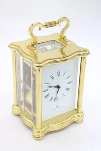 A Vintage Matthew Norman Chimming Brass Carriage Clock With Key Running - Picture 1 of 11